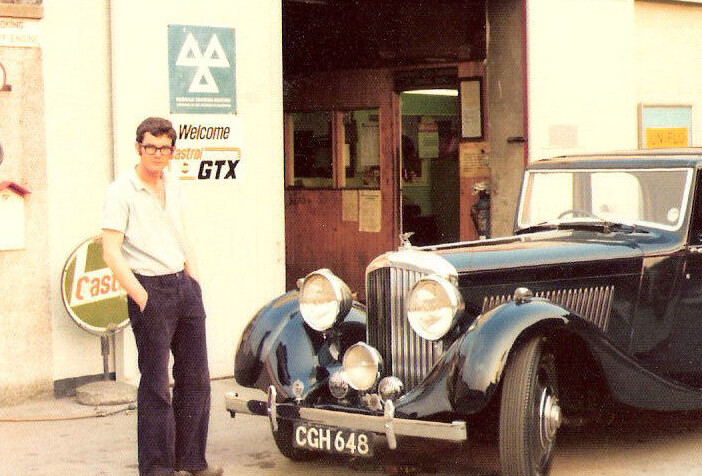 The Bentley at the workshop